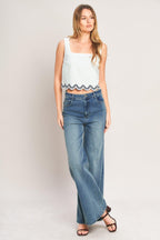 URBAN WAVE WOVEN TOP Flying Tomato