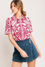WEEKDAY WRAP WOVEN TOP Flying Tomato