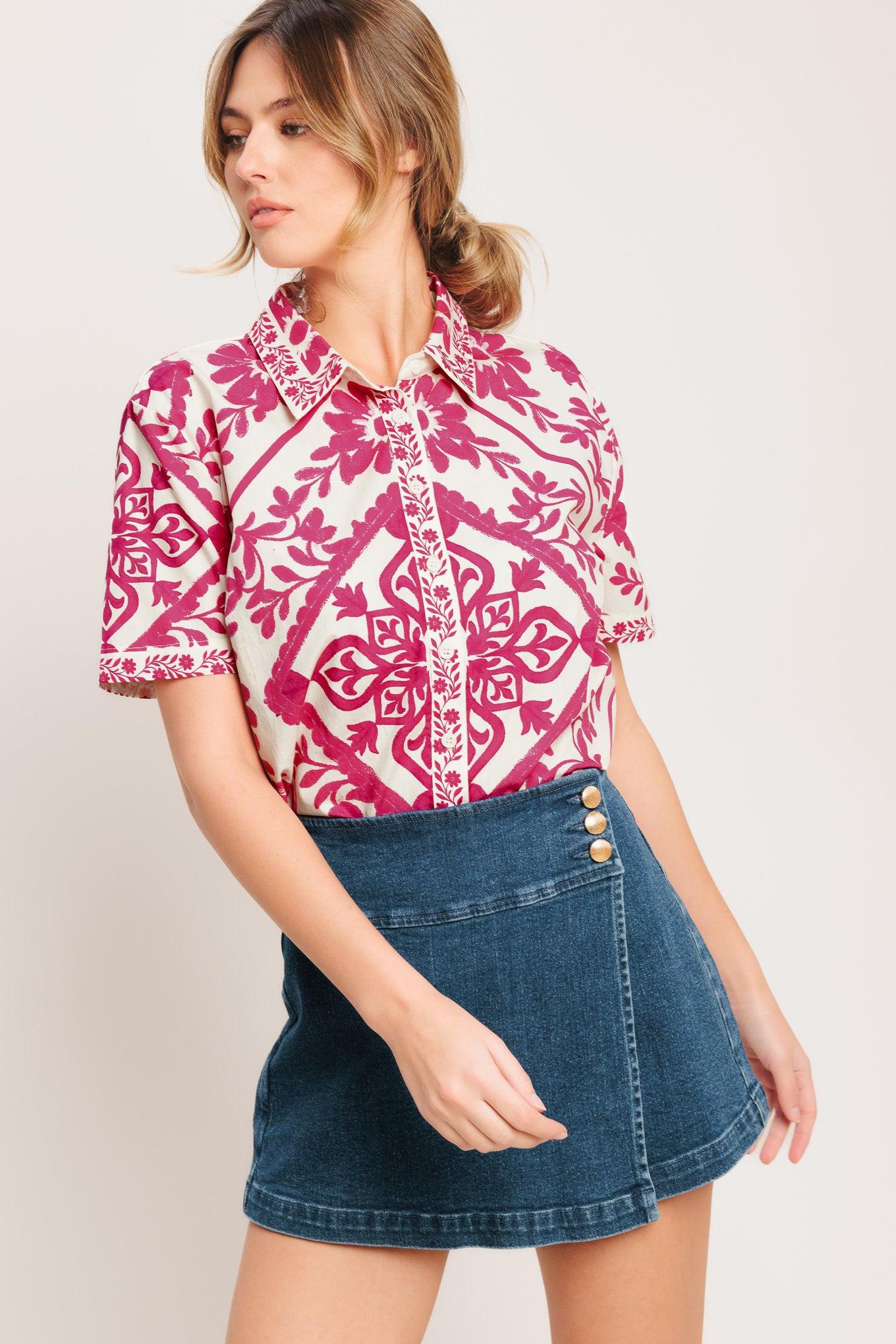 WEEKDAY WRAP WOVEN TOP Flying Tomato