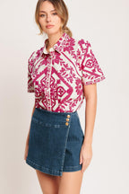 WEEKDAY WRAP WOVEN TOP Flying Tomato