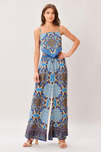 AZURE MANDALA WOVEN SCARF TOP AND PANT SET Flying Tomato