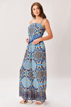 AZURE MANDALA WOVEN SCARF TOP AND PANT SET Flying Tomato