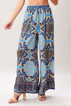 AZURE MANDALA WOVEN SCARF TOP AND PANT SET Flying Tomato
