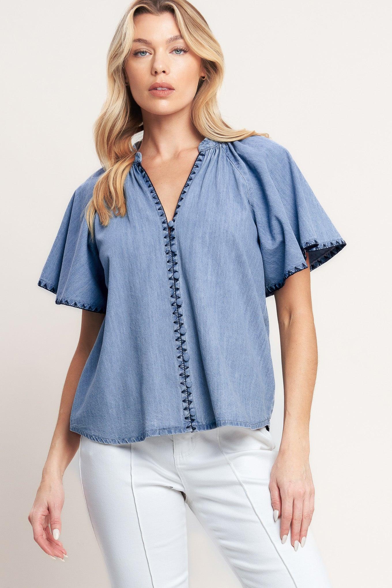 WEEKEND WANDERER WOVEN TOP Flying Tomato