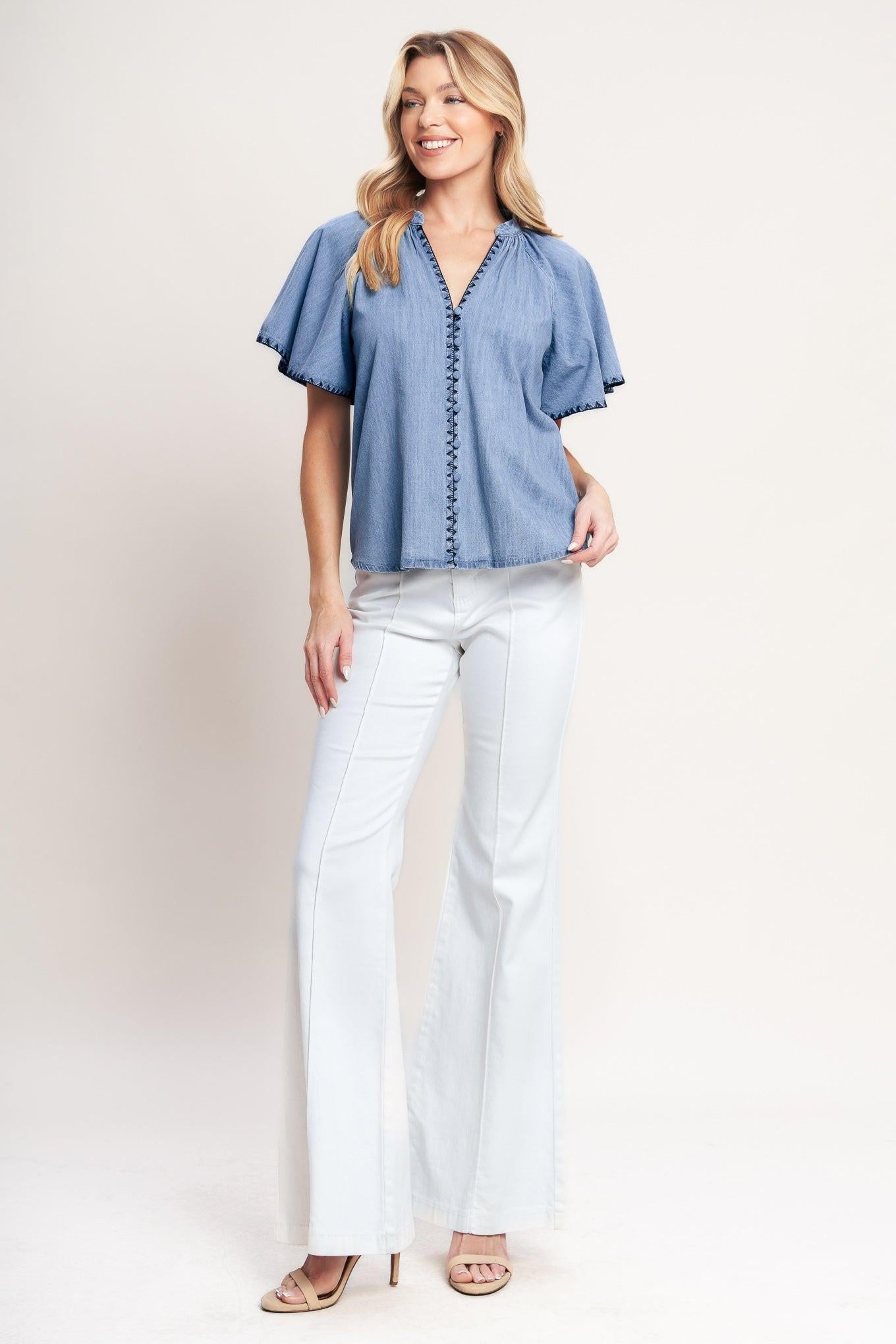 WEEKEND WANDERER WOVEN TOP Flying Tomato