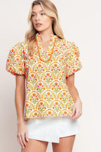 JUST ADD SUNSHINE WOVEN TOP Flying Tomato