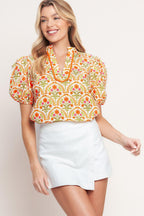 JUST ADD SUNSHINE WOVEN TOP Flying Tomato