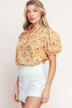 JUST ADD SUNSHINE WOVEN TOP Flying Tomato