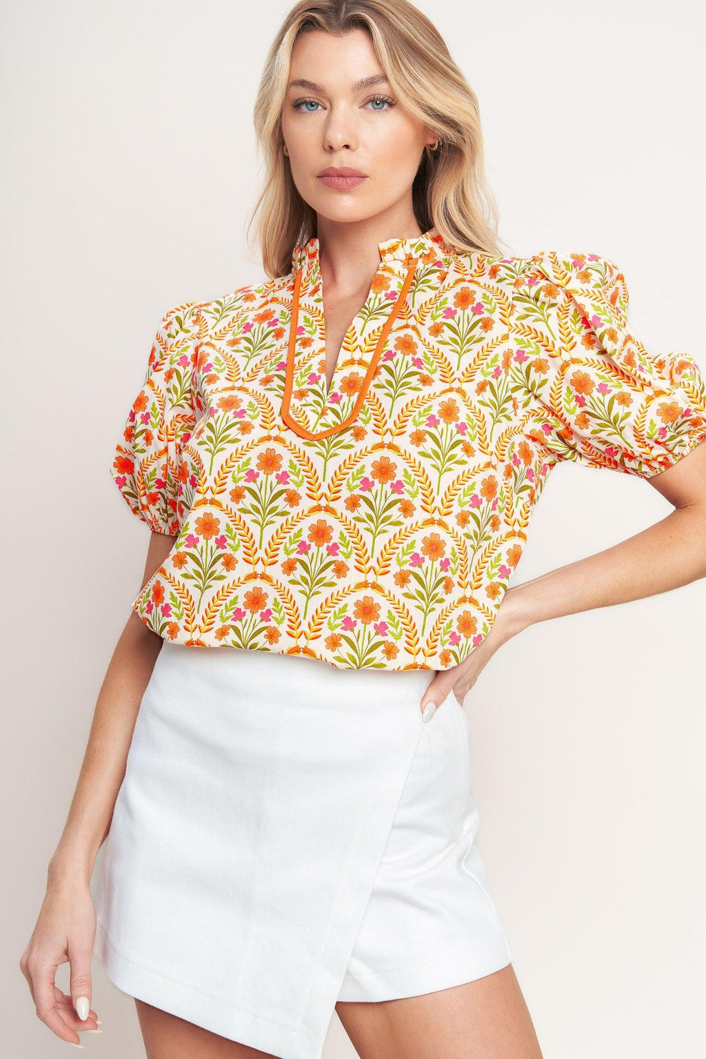 JUST ADD SUNSHINE WOVEN TOP Flying Tomato