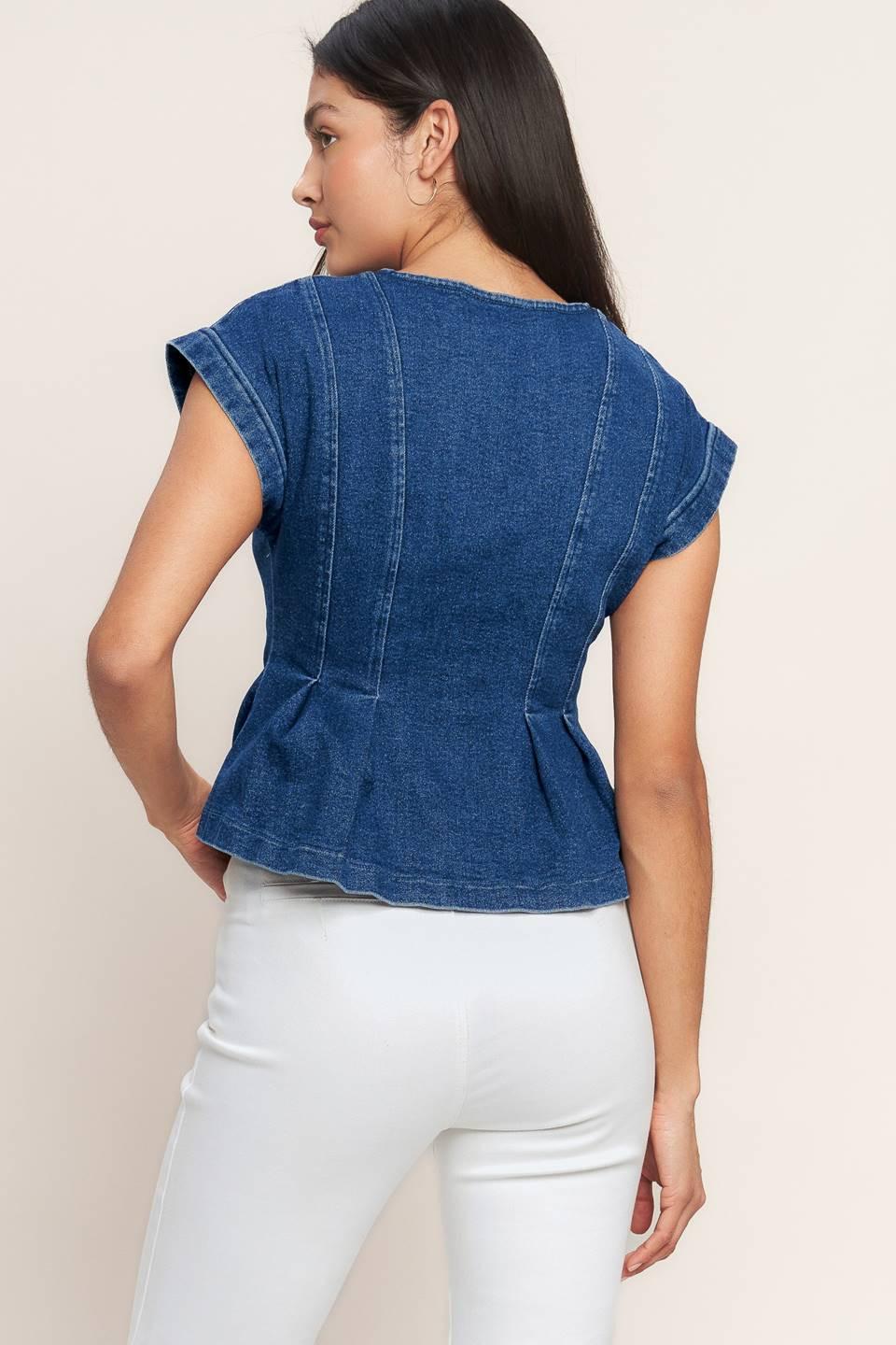 THE ONE YOU KEEP DENIM TOP Flying Tomato