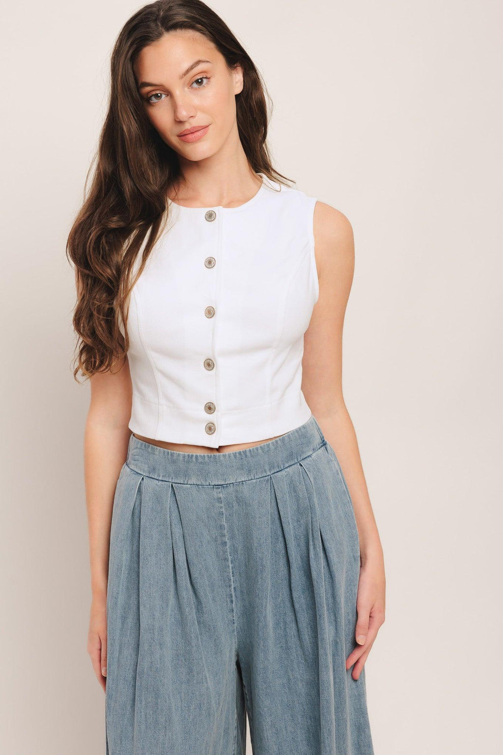 EASY WEAR WESTERN WOVEN TOP Flying Tomato