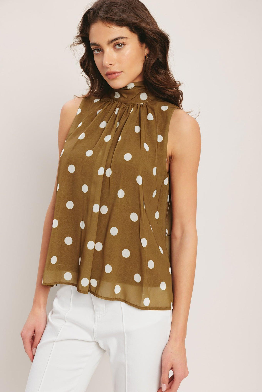 RETRO POP DOT WOVEN TOP Flying Tomato