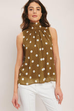 RETRO POP DOT WOVEN TOP Flying Tomato