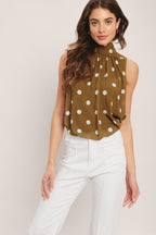 RETRO POP DOT WOVEN TOP Flying Tomato