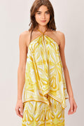 GOLDEN SWIRL WOVEN HANKY TOP Flying Tomato