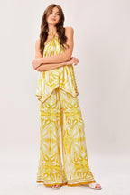GOLDEN SWIRL WOVEN HANKY TOP Flying Tomato
