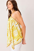 GOLDEN SWIRL WOVEN HANKY TOP Flying Tomato