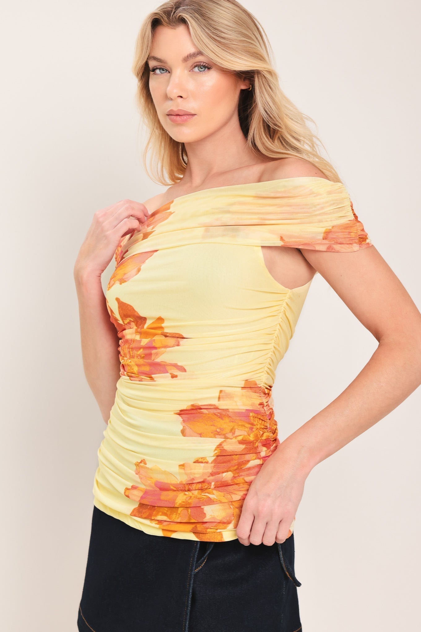 GOLDEN HOUR POWER MESH TOP Flying Tomato