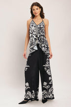 BLACK RIVIERA WOVEN SCARF TOP Flying Tomato