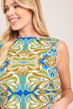 ISLAND MOSAIC WOVEN CROP TOP Flying Tomato