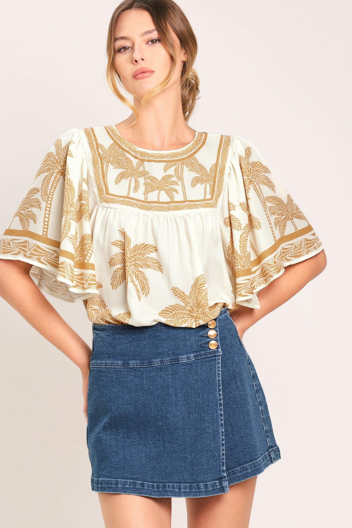 BREEZE STORY WOVEN TOP Flying Tomato