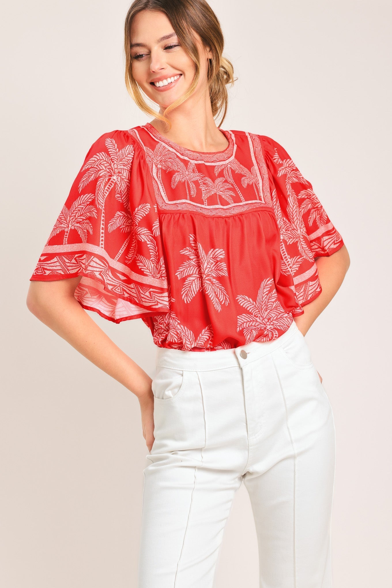 BREEZE STORY WOVEN TOP Flying Tomato
