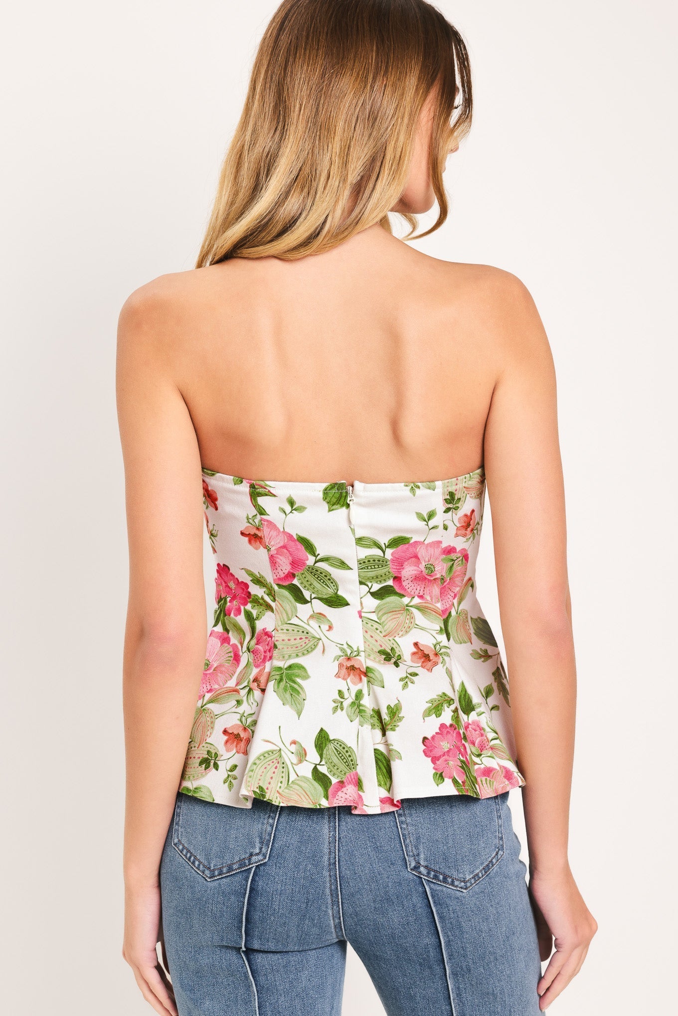 ROSE PETAL WOVEN TUBE TOP Flying Tomato