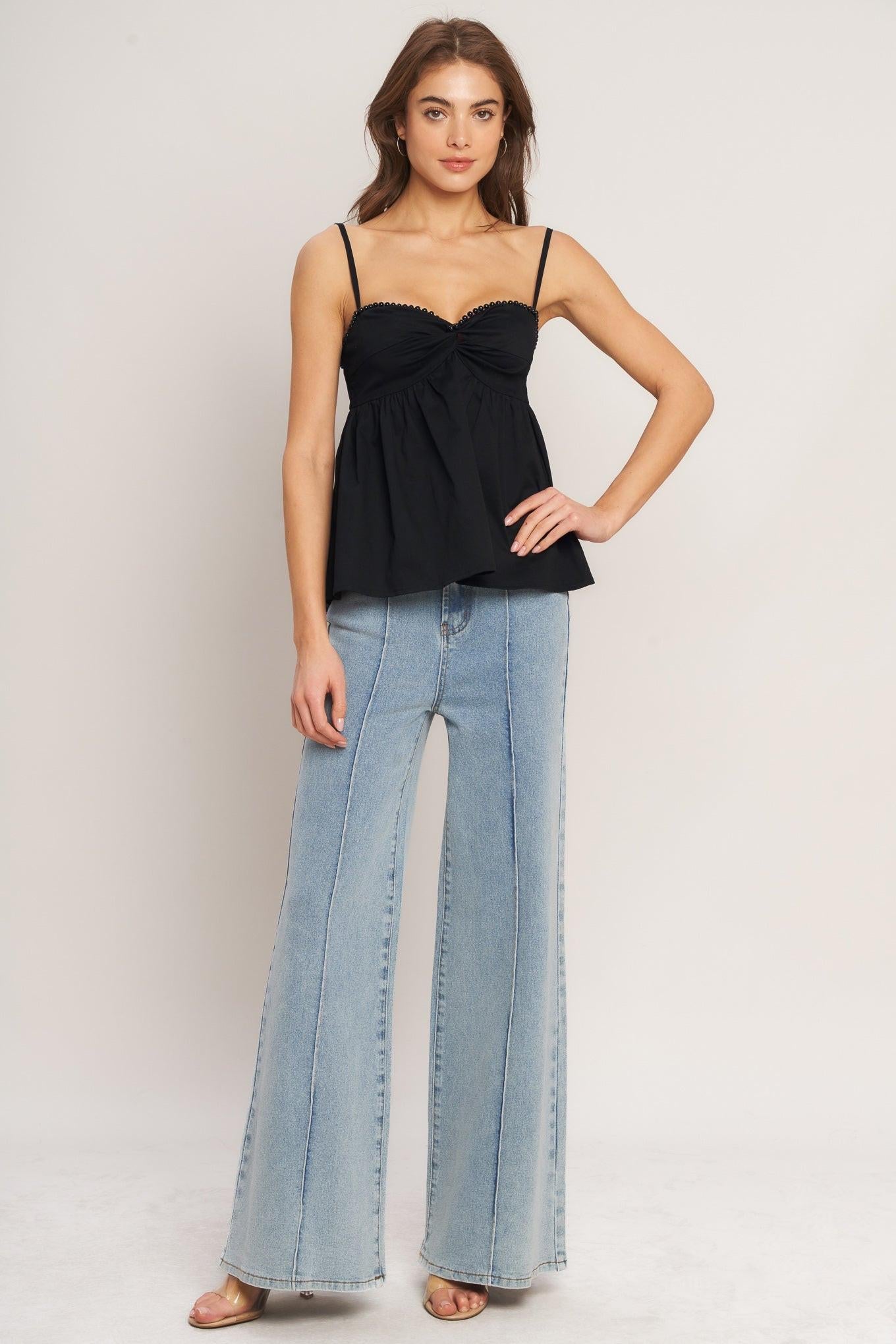 SLEEK TEMPTATION WOVEN TOP Flying Tomato