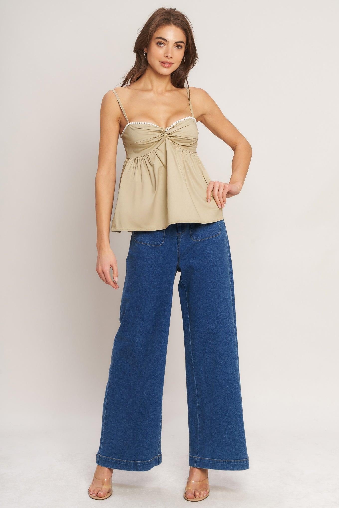 SLEEK TEMPTATION WOVEN TOP Flying Tomato