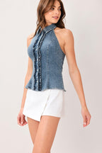 INDIGO BABE DENIM TOP Flying Tomato