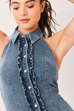 INDIGO BABE DENIM TOP Flying Tomato