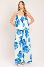 TROPIC BLUE WOVEN TOP Flying Tomato