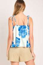 TROPIC BLUE WOVEN TOP Flying Tomato