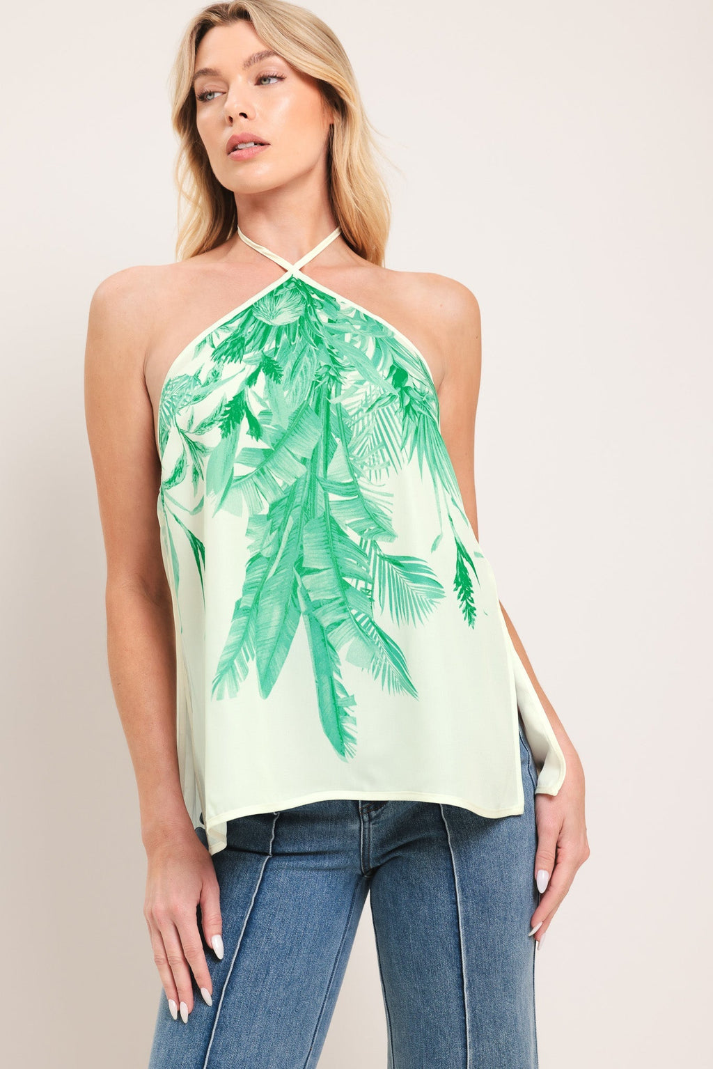 PALM SERENE WOVEN TOP Flying Tomato