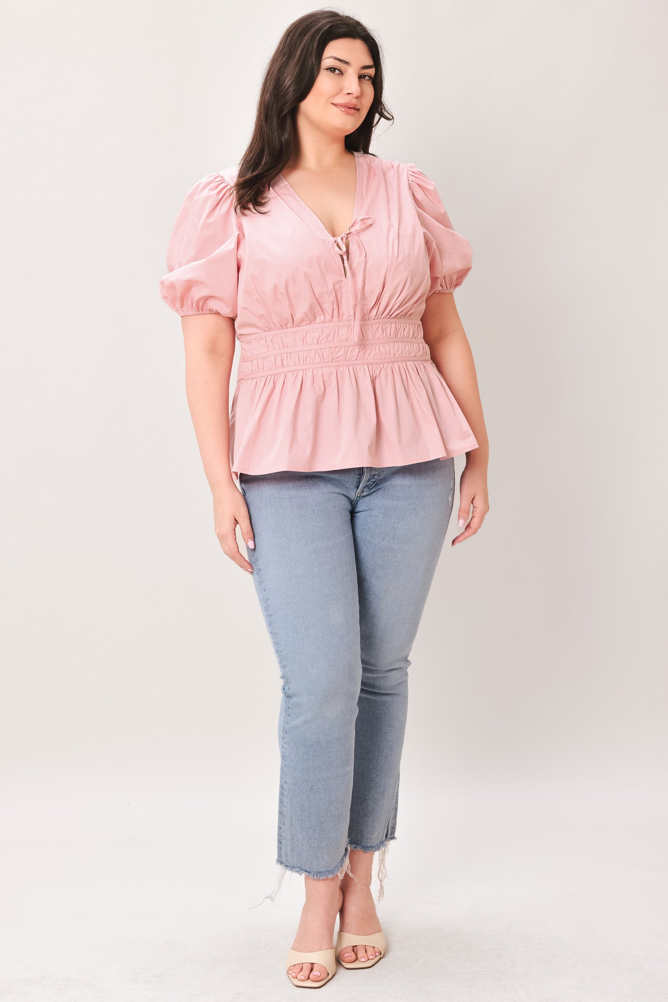 LOVELY CHARM PINK WOVEN TOP Flying Tomato