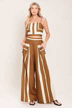 LUXE COAST WOVEN TOP AND PANT SET Flying Tomato