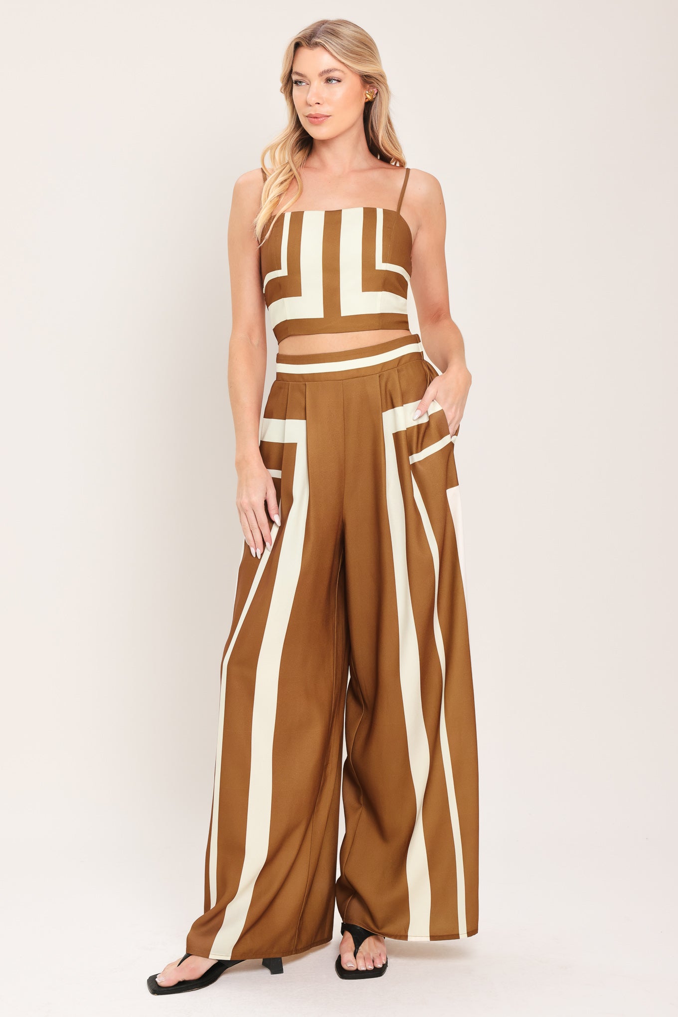 LUXE COAST WOVEN TOP AND PANT SET Flying Tomato