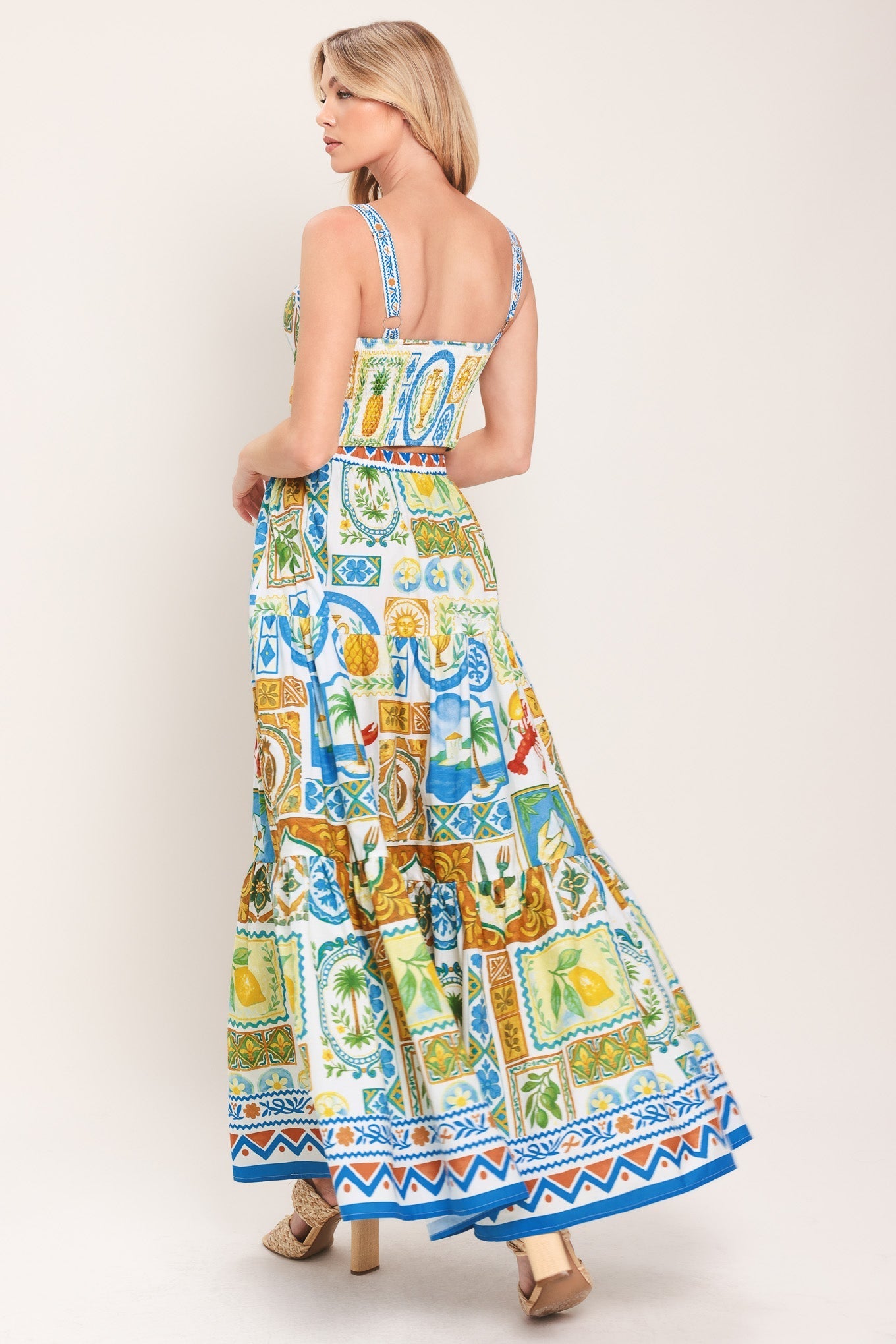 SICILIAN SUMMER WOVEN CROP TOP Flying Tomato