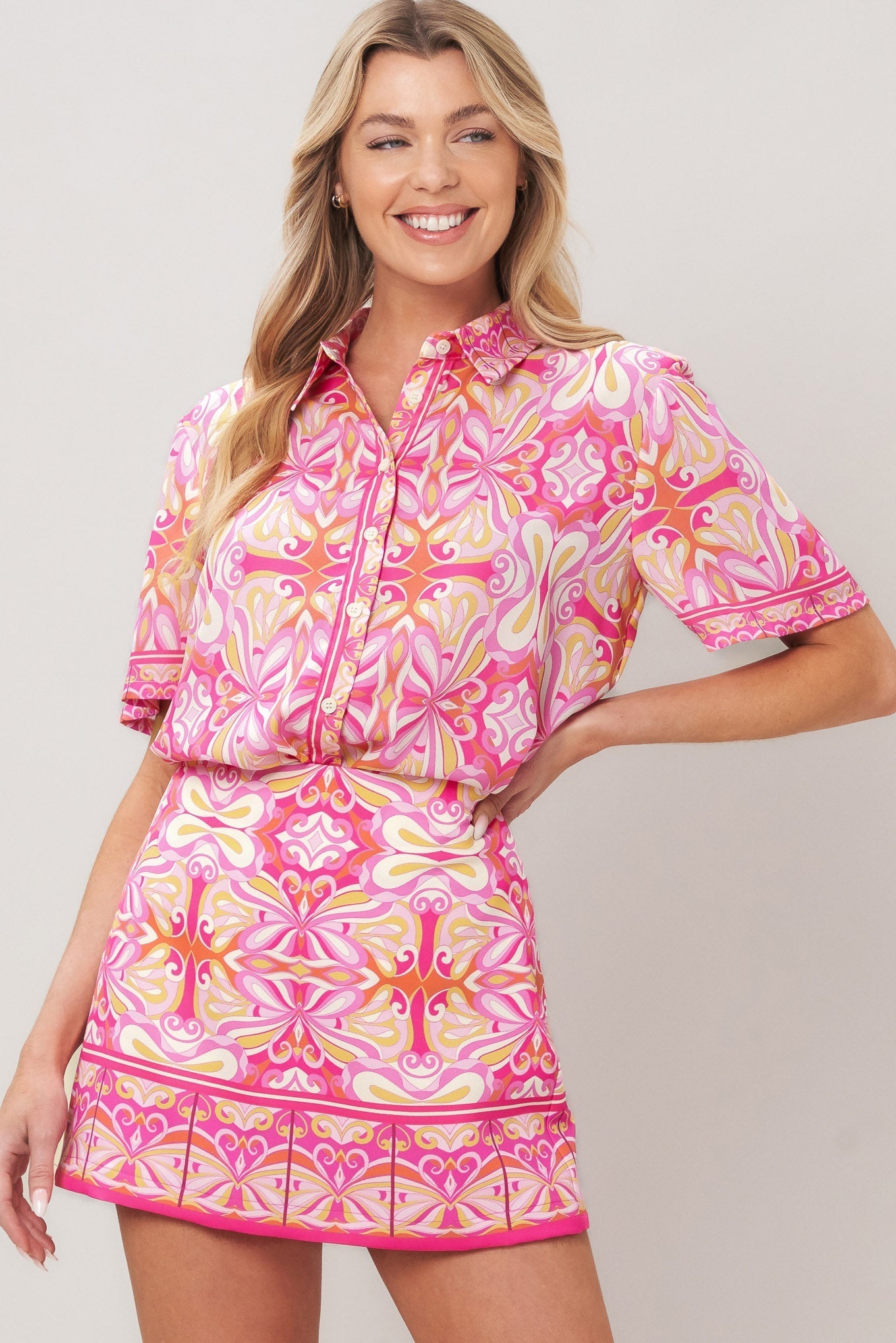 CANDY ORBIT WOVEN TOP Flying Tomato