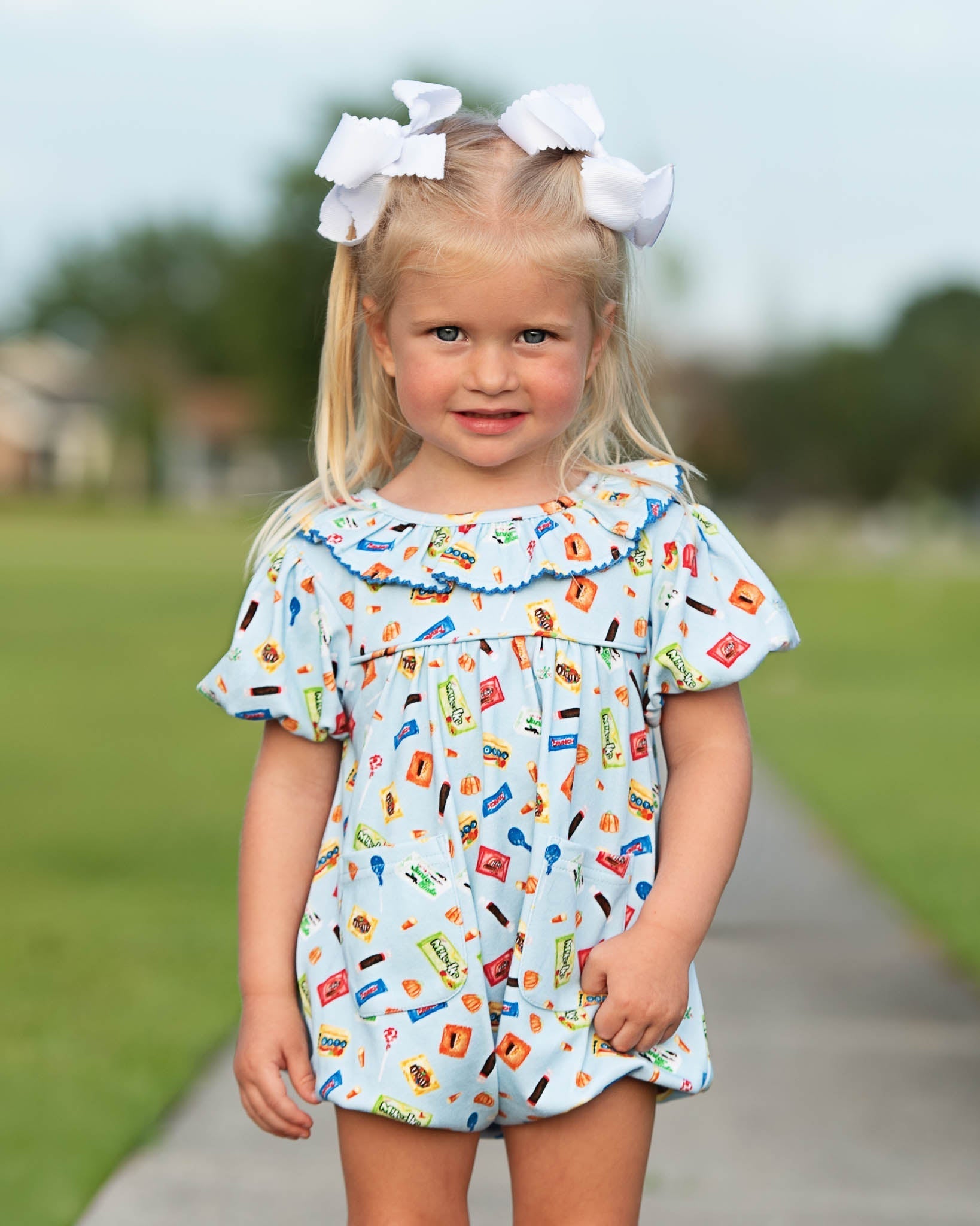 Candy Favorite Halloween Girl Knit Bubble- FINAL SALE Smockingbird