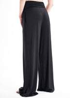 Black Jersey Viscose Palazzo Pants LavaNera ETNA