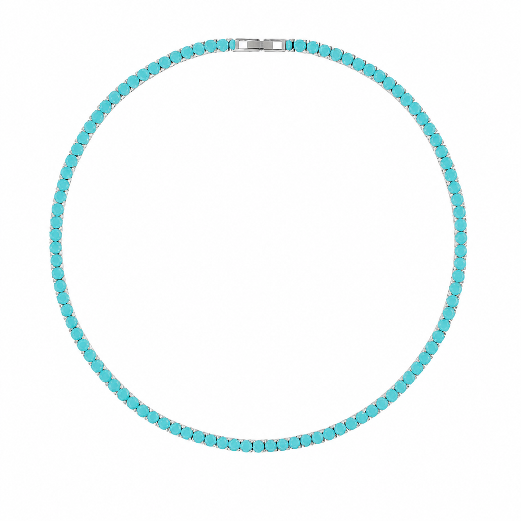 Karla Tennis Necklace - Turquoise