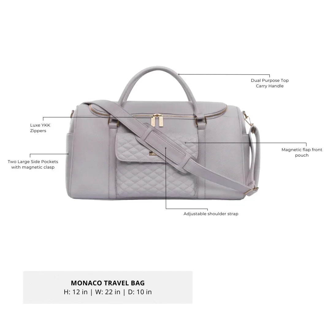 Weekender Travel Bag | Stone Grey Luli Bebe