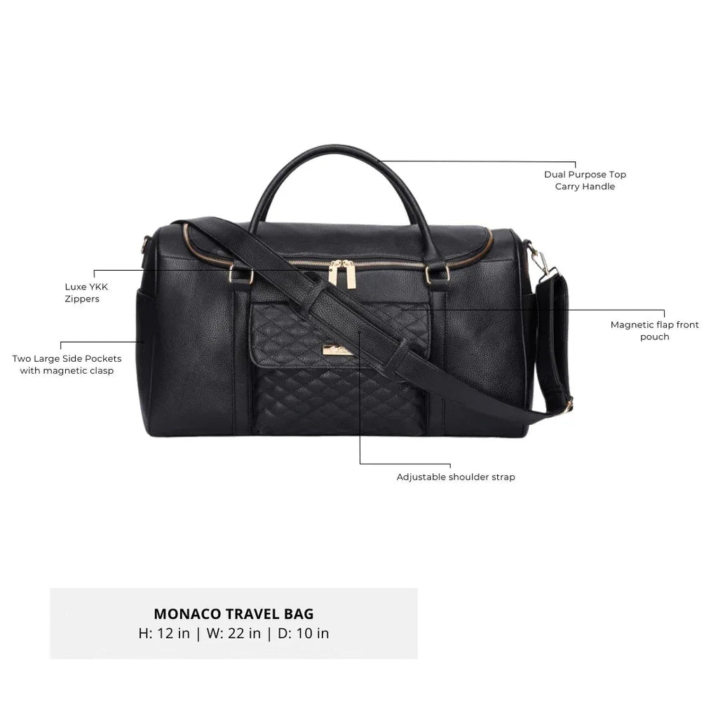 Weekender Travel Bag | Ebony Black Luli Bebe