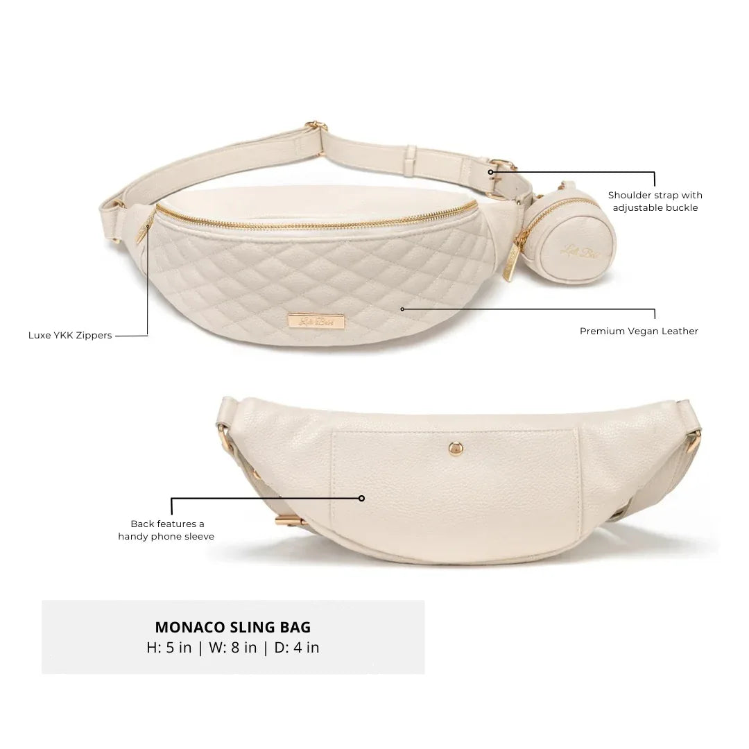 Crossbody Sling Bag | Pearl White Luli Bebe