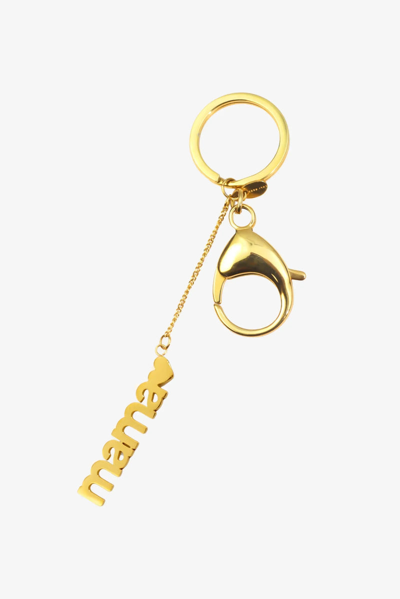 "Mama" Charm Keychain – 18K Gold Plated Luli Bebe