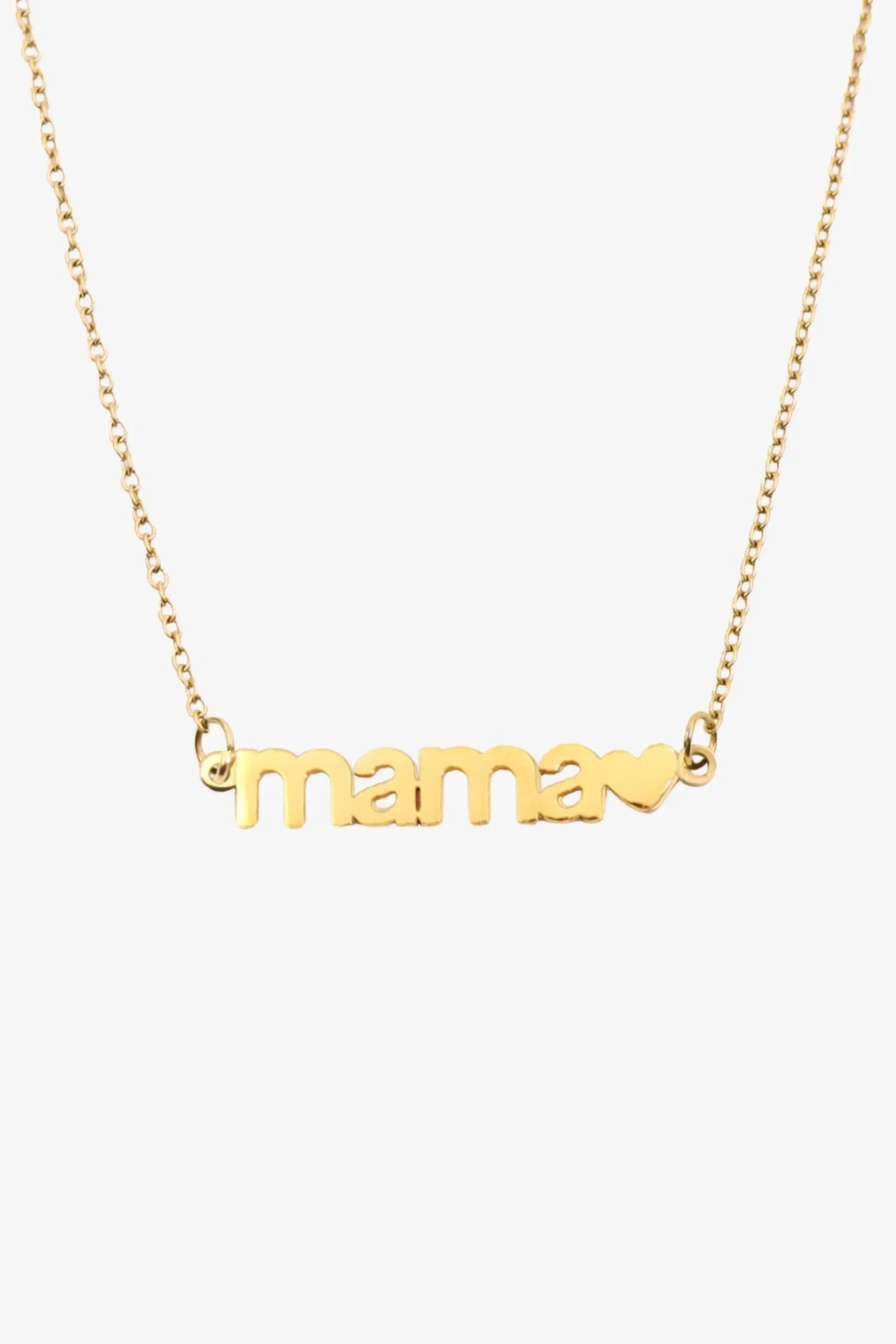 “Mama” Necklace – 18k Gold Plated Stainless Steel Luli Bebe