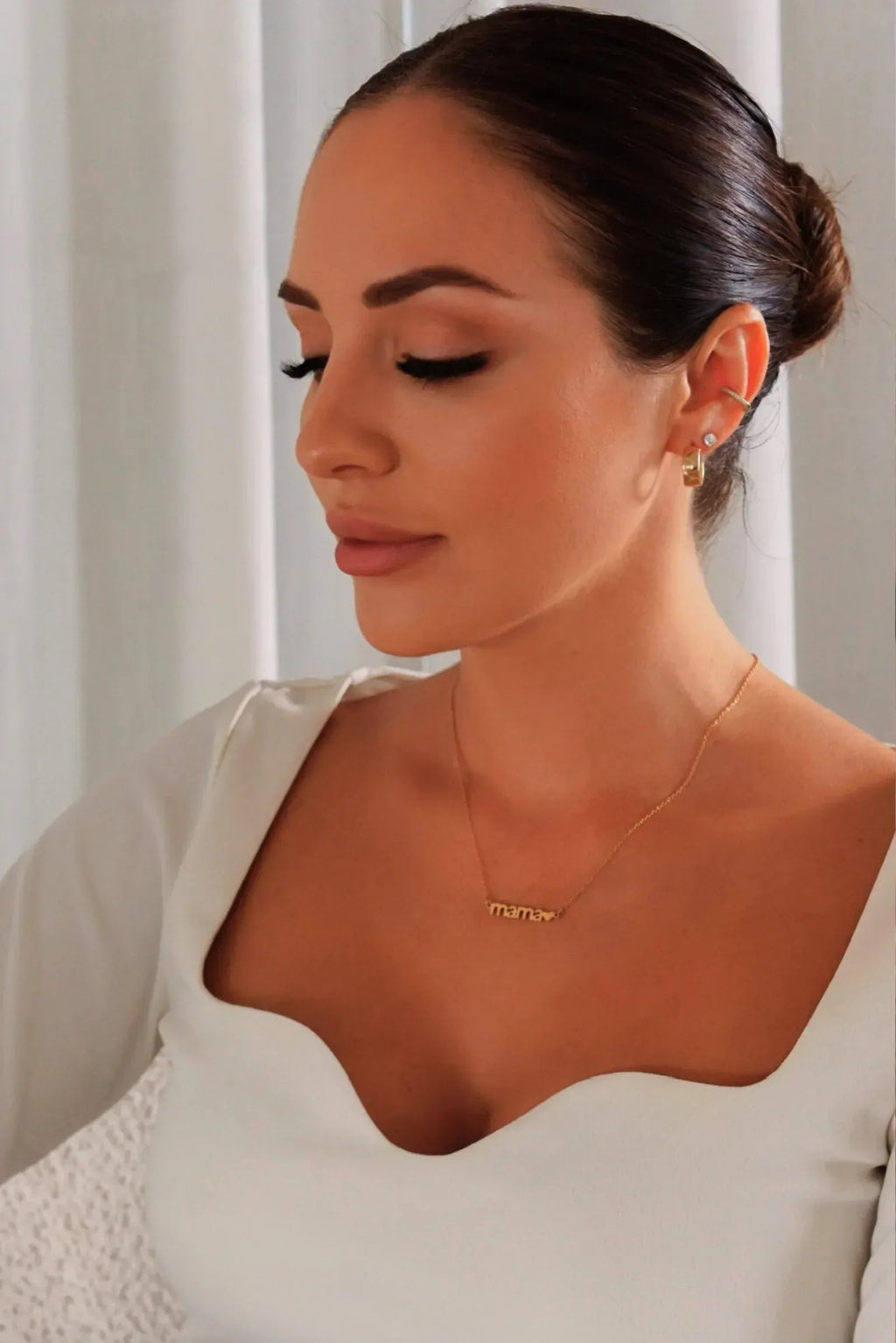 “Mama” Necklace – 18k Gold Plated Stainless Steel Luli Bebe