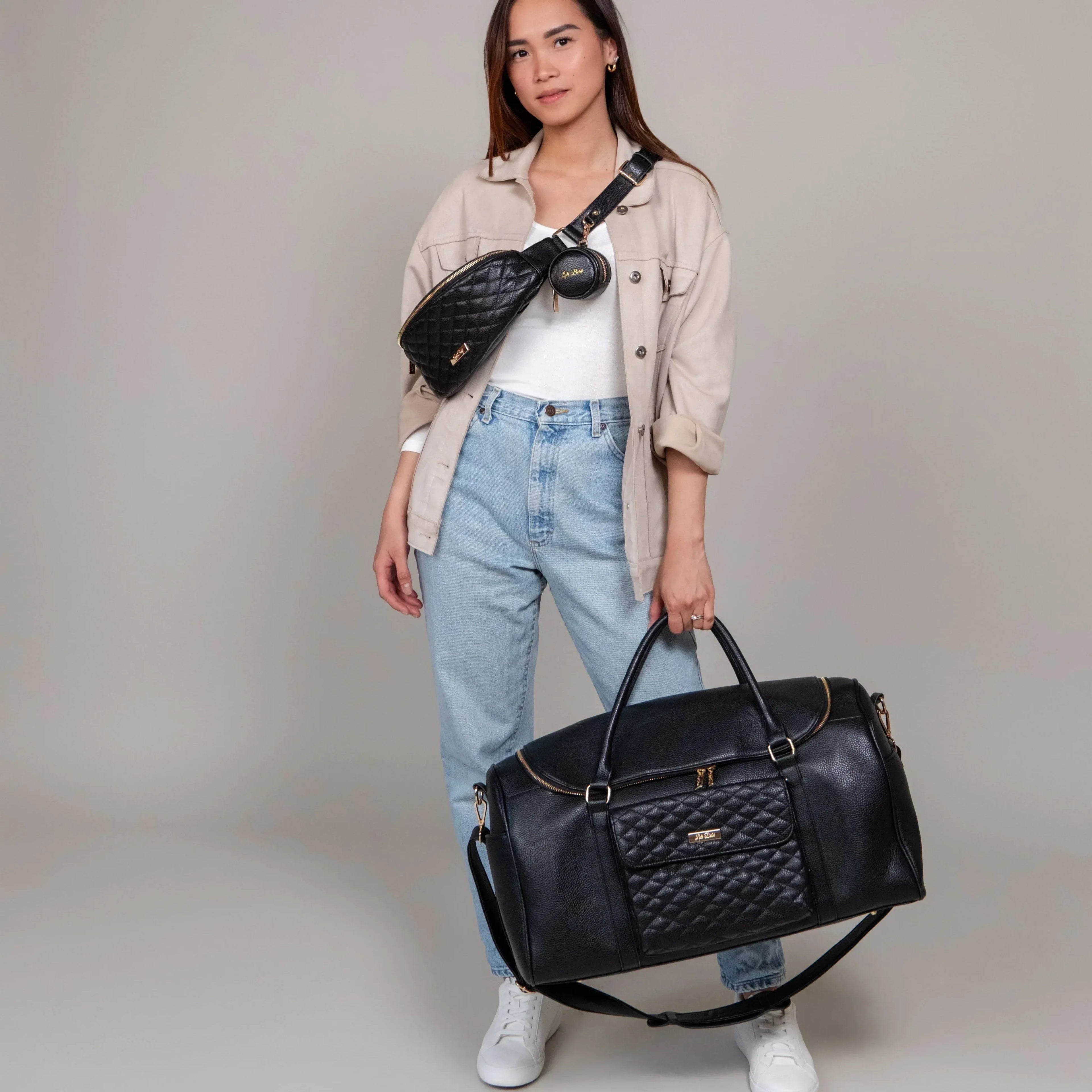 Weekender Travel Bag | Ebony Black Luli Bebe