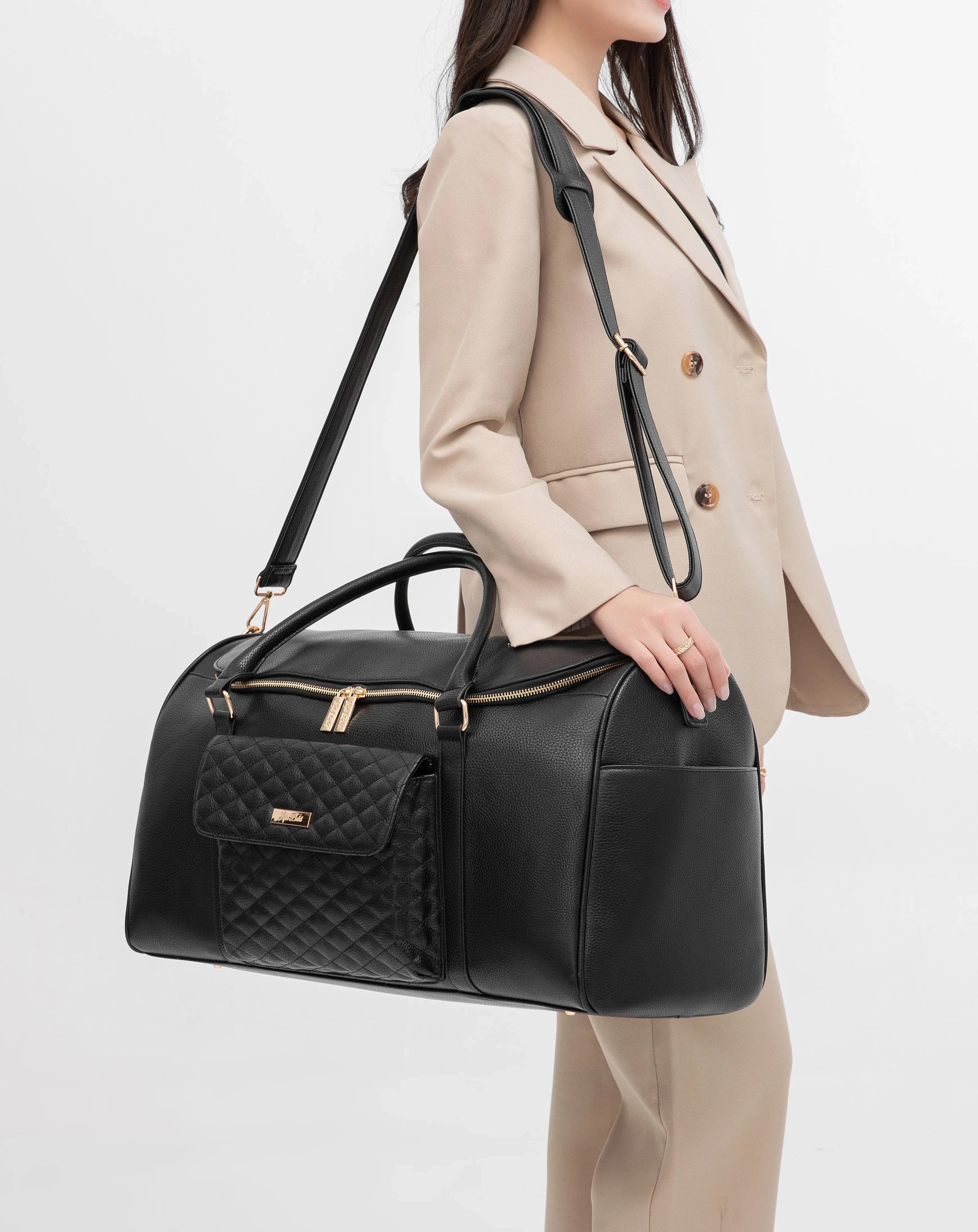 Weekender Travel Bag | Ebony Black Luli Bebe